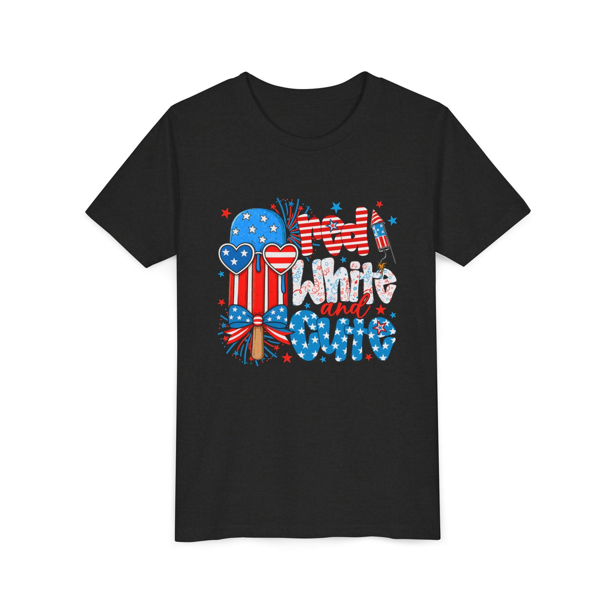 Youth Tee — Patriotic Popsicle "Red White and Cute" 4th of July Shirt