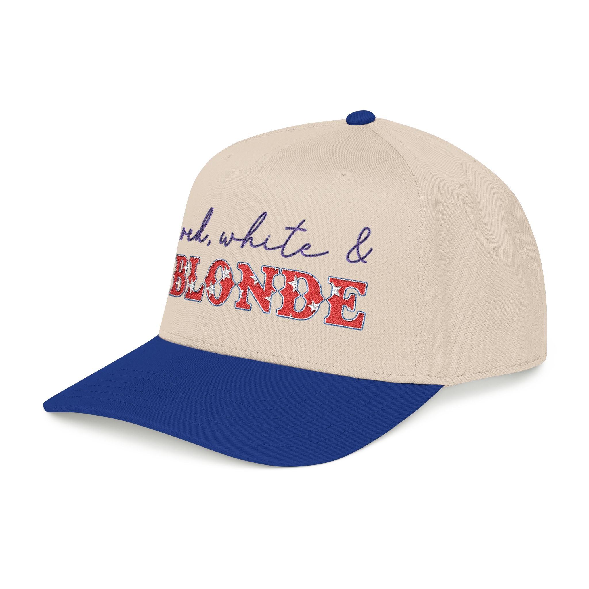 Red, White, Blonde cap