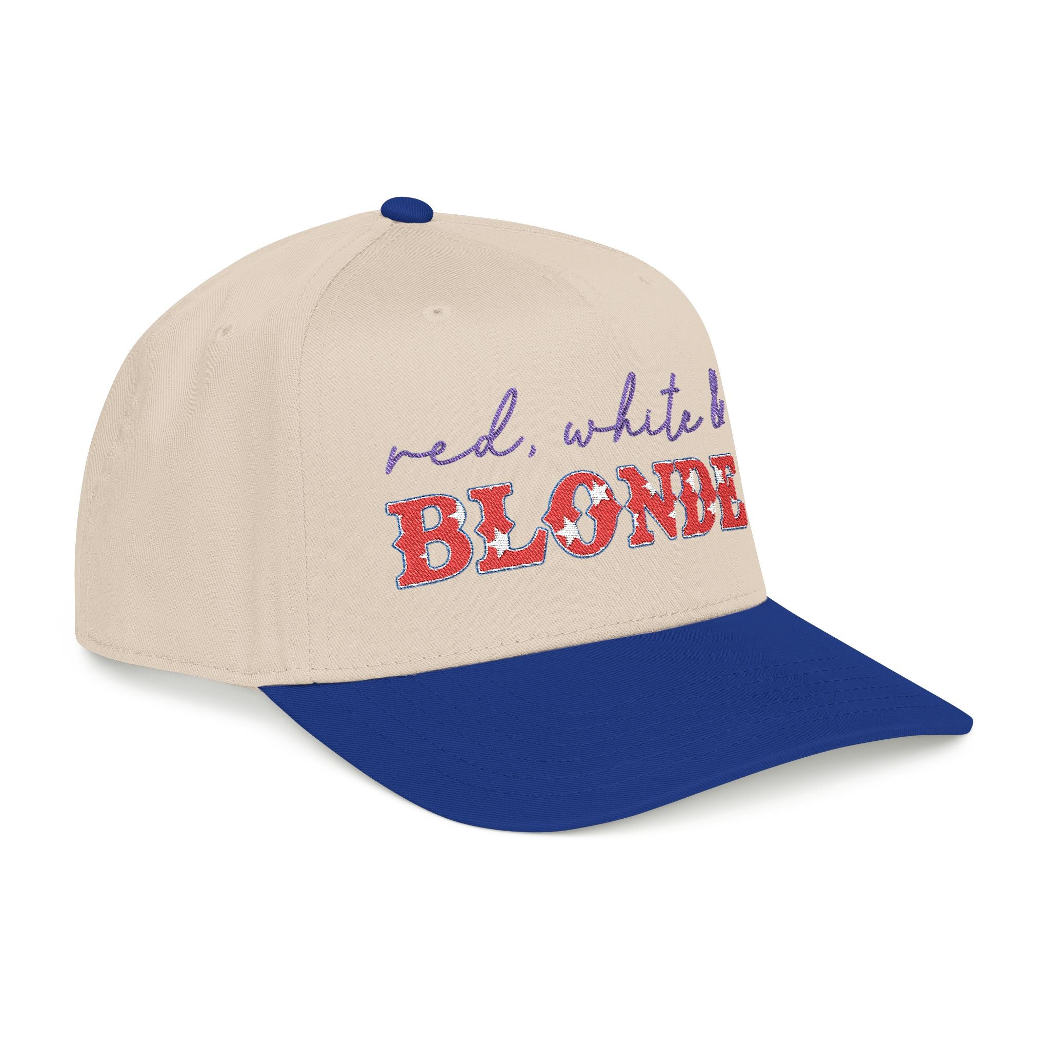 Red, White, Blonde cap