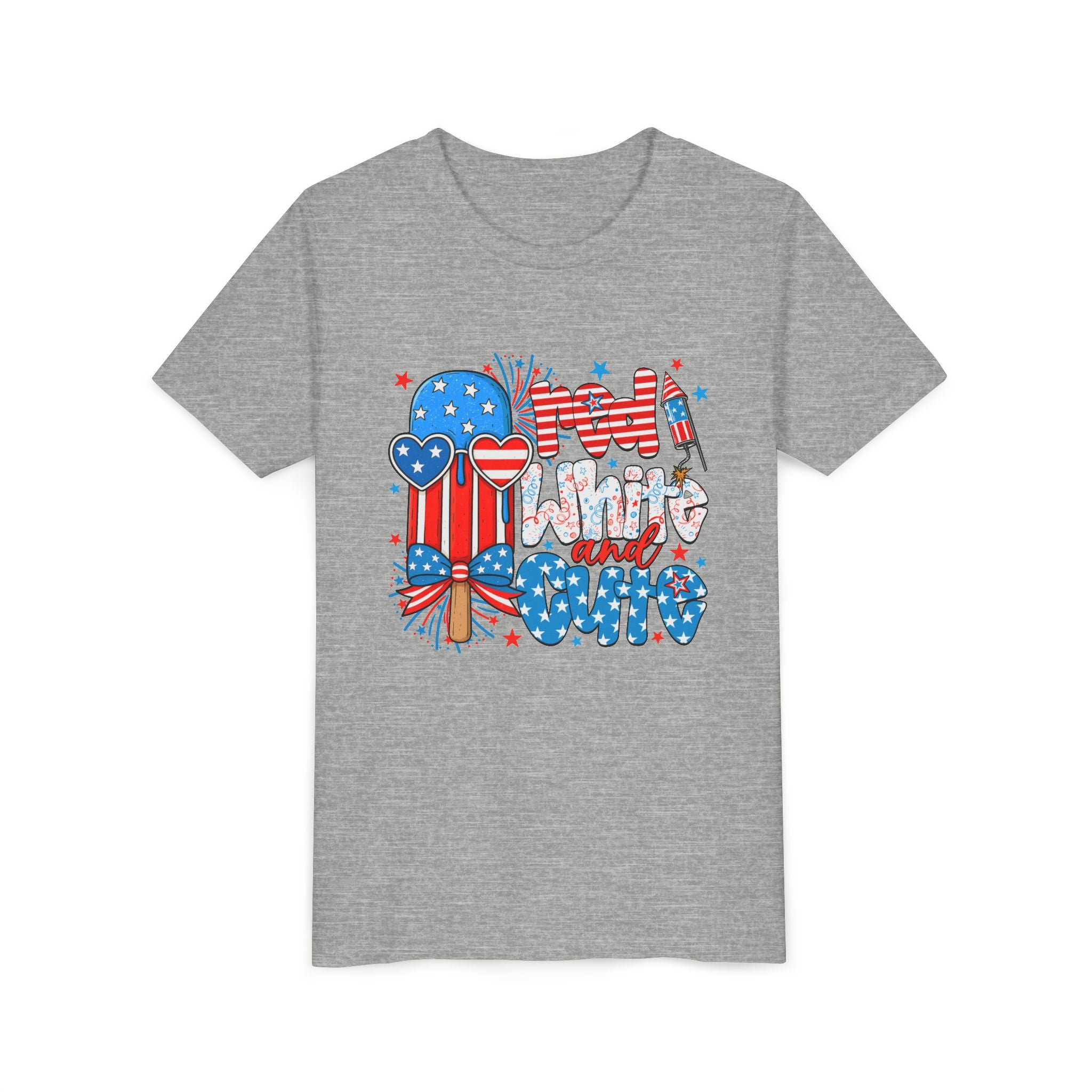Youth Tee — Patriotic Popsicle "Red White and Cute" 4th of July Shirt