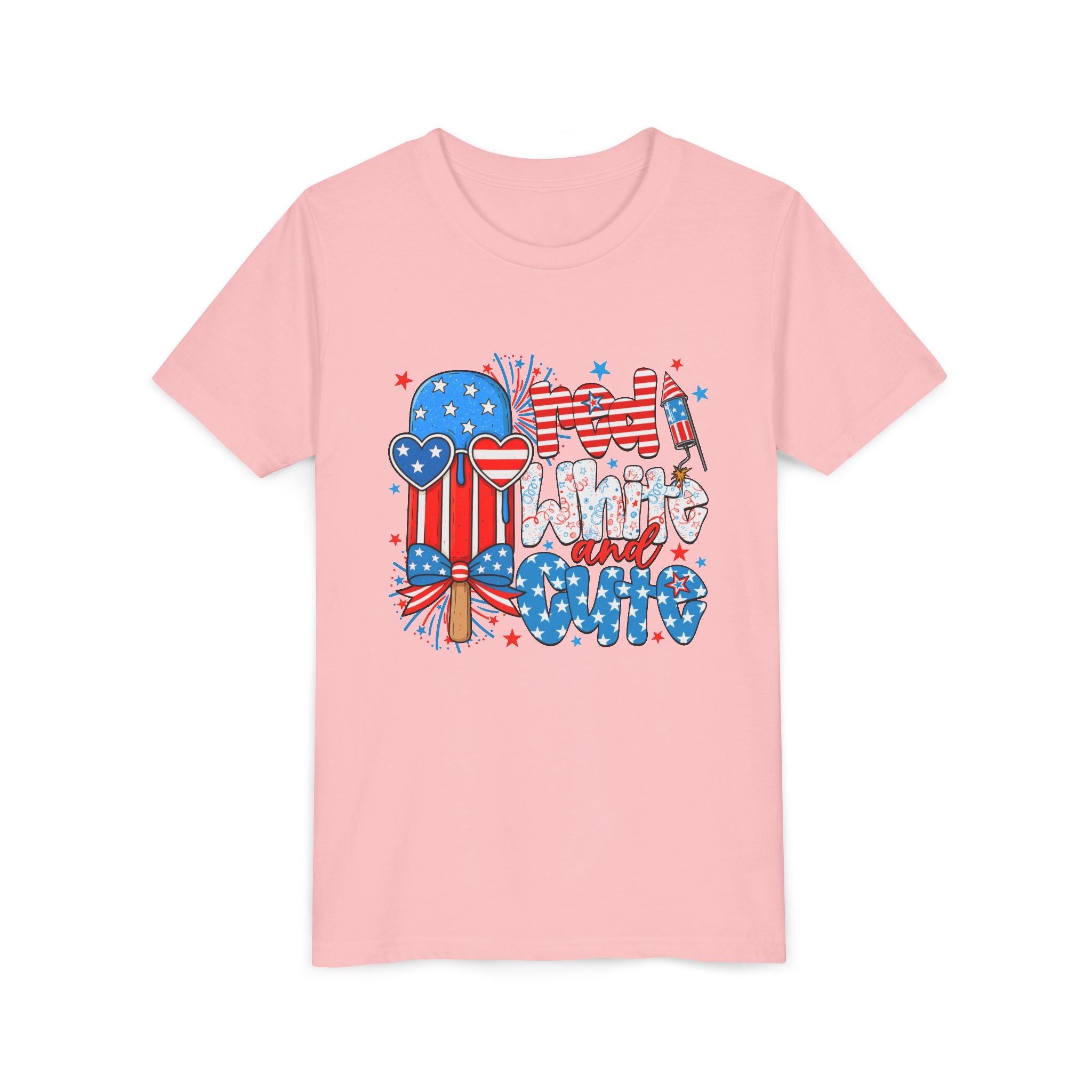 Youth Tee — Patriotic Popsicle "Red White and Cute" 4th of July Shirt