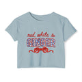 Red, White & GINGER Crop Top — Patriotic Women's Festival Tee