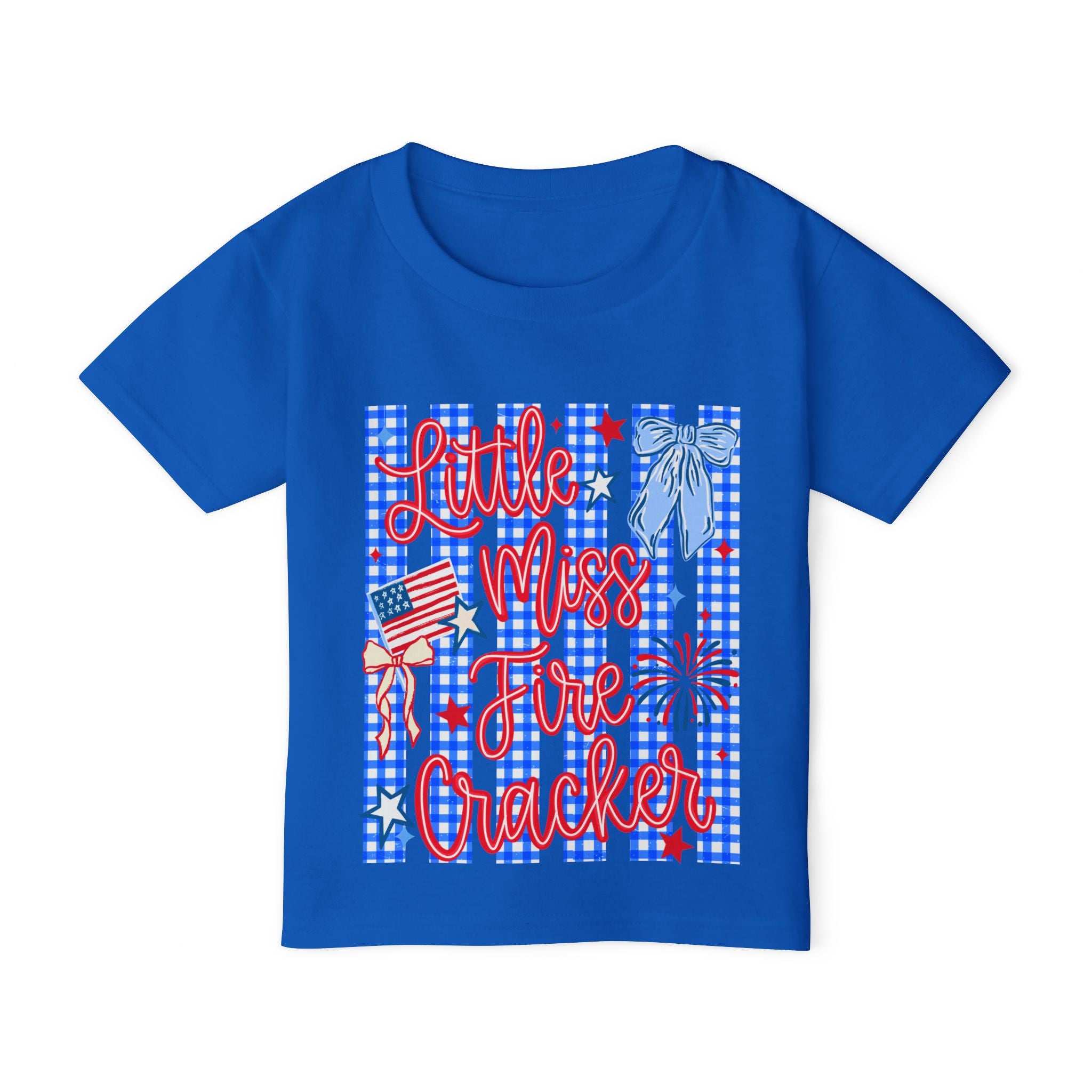 Toddler T-Shirt — "Little Miss Firecracker" Patriotic 4th of July Tee